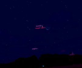 Un espectacular fenómeno de Venus y la luna creciente