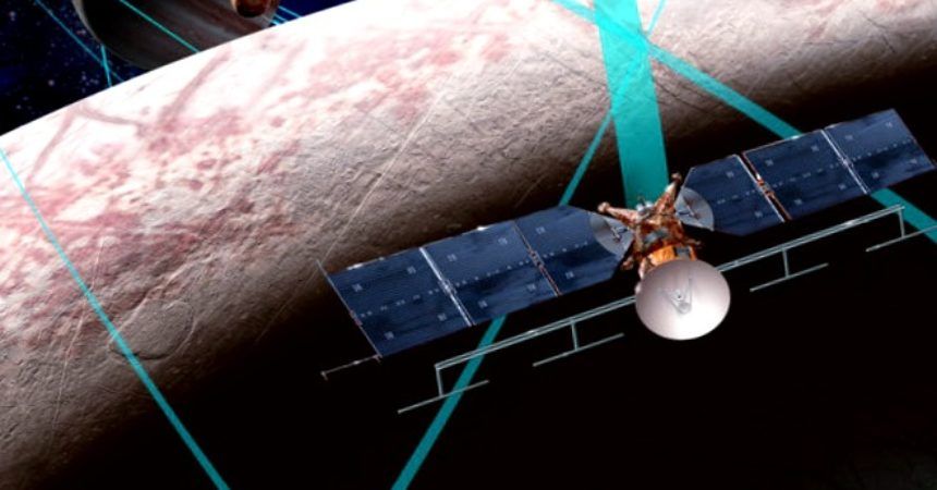 La misión de la NASA Europa Orbiter, podría recoger muestras de las heladas plumas de agua de la luna de Júpiter